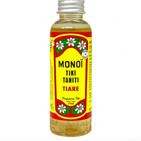 Huile de massage monoi parfum fleur tiare Tahiti | Contenance flacon : 60 mL